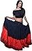 Wevez Women’s 12 Yards American Belly Dance 4 Tiered Long Cotton Skirt (BRM)