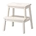 IKEA BEKVAM Home Indoor Solidwood Step Stool (White)