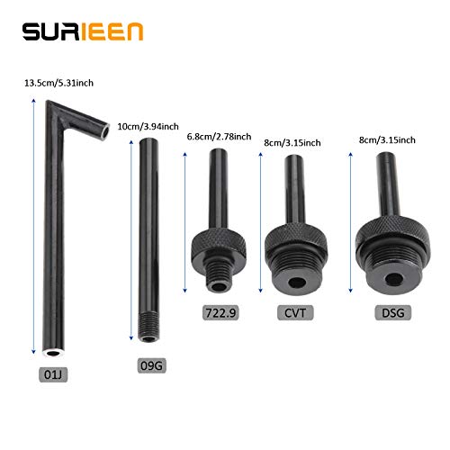 SURIEEN 5Pcs Transmission Service Fluid Oil Filling Filler Adapter ATF DSG CVT 09G 01J 722.9 for VW Audi Benz