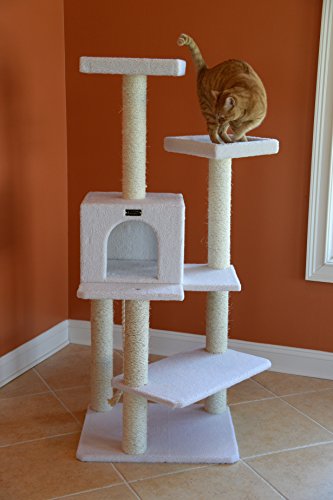 Armarkat B5701 57-Inch Cat Tree, Ivory