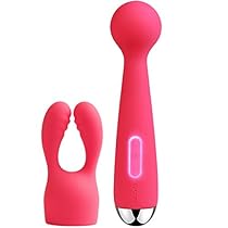 SVAKOM Mini Emma Powerful Electric Wand Massager G Spot Vibrator for Women(Rose Red with Deer)