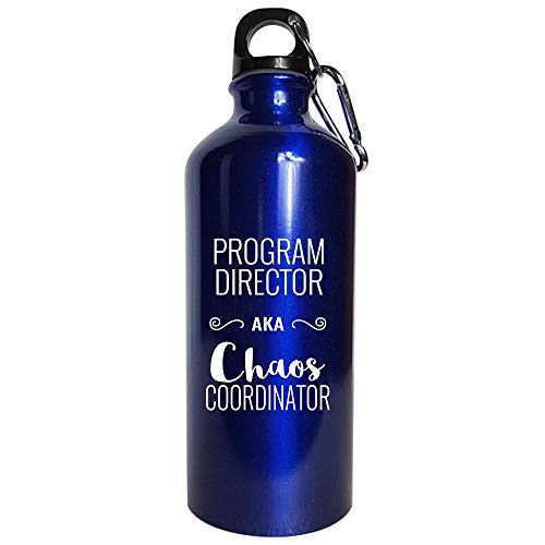 Program Director AKA Chaos Coordinator - Water Bottle Metallic Blue