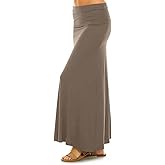 Sweet Hearts Maxi Skirt for Women- Comfy Foldover High Waist Long Flare A-Line Skirt Maxi Dress XS-3X Made in USA