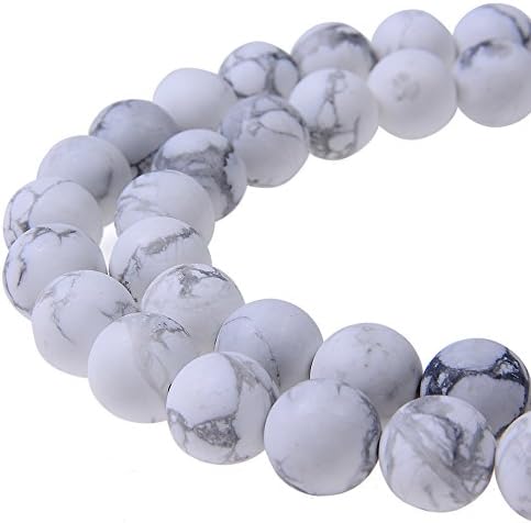 PLTbeads Gorgeous Black Stripe Howlite Natural Gemstone Loose Beads 10mm Matte Round Approxi 15.5 inch DIY Bracelet Necklace for Jewelry Making