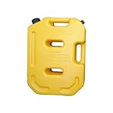SXMA 10L Fuel Tank Cans Spare 2.6 Gallon Portable Fuel Oil Petrol Diesel Storage Gas Tank Emergency Backup (Pack of 1) Yellow