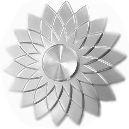 Beautiful Metal Fidget Hand Spinner, The Newest Mlissang Hand Spinner Finger Focus Toy in 2017 (Silver-lotus)