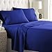 HC COLLECTION Bed Sheets Set King with 2 Pillowcases, Hotel Luxury Platinum 1800 Series Brushed Microfiber Sheet w/Deep Pocket, Ultra Soft Lightweight 4 Pcs Linen Bedding for Hot Sleepers, Royal Blue