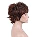 BLONDE UNICORN Short Hair Wigs for Women with Bangs Natural Human Hair Wig (Auburn)