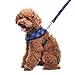 PUPTECK Soft Mesh Dog Harness with Leash - Plaid Adjustable Puppy No Pull Harnesses - Pet Padded Walking Vest Blue Small