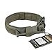 EXCELLENT ELITE SPANKER Tactical Dog Collar Nylon Adjustable Training Collar Military Dog Collar Heavy Duty Metal Buckle with Control Handle for Medium and Large Dogs with Patches(Ranger Green-M)