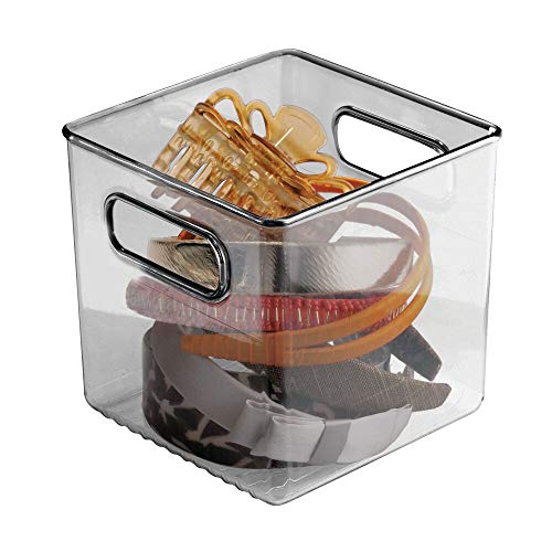 mDesign Plastic Storage Organizer Container Cube Bin Holders with