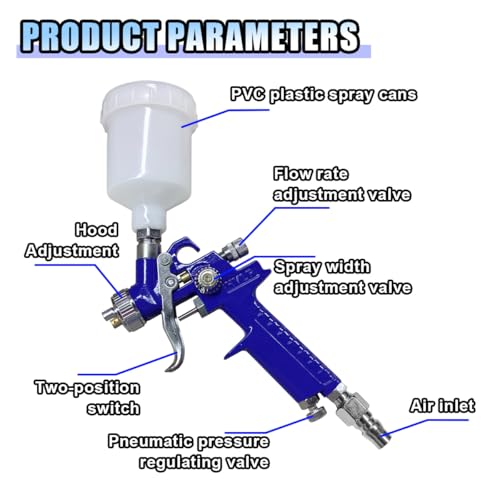 BDZMC Mini HVLP Touch Up Spray Gun with 0.8 mm Nozzle (1.0) photo 9