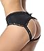 Sofishie Ruffle Back Midnight Bow-Tie Panties - Black - XL