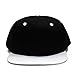 City Hunter Cf918t Plain Blank Snapback Caps (22 Colors) (Black with White Visor)