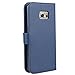 Galaxy S7 Edge Case by Abacus24-7, Blue Flip Leather Wallet Case and Stand Compatible with Samsung Galaxy S7 Edge Phone