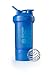 BlenderBottle C01714 ProStak System with 22-Ounce Bottle and Twist n' Lock Storage, 22 oz, Cyan primary