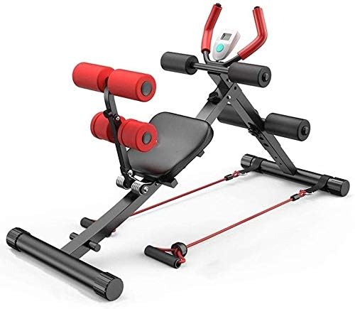 YZPTYD Multifunctional Weight Bench,Sit Up Bench,Ab Abdominal Coaster Crunch Ab Trainer Abdominal Exercise Machine/Equipment Home Ab Trainer with LCD Display, Black