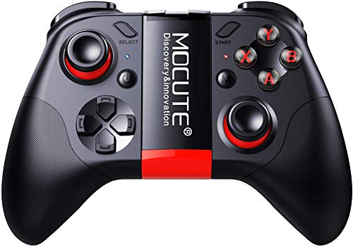 MOCUTE Wireless Bluetooth Gamepad Joystick Game Controller with Telescopic Holder for Android, Samsung.Huawei. LG Android Tablet, Tablet TV Box (not Supported iPhone /Apple Tablets)