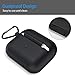 YDY Cover for AirPods Pro Case, Silicone Headphone Case for Airpods 3 Full Shockproof Protective Accessories with Keychain, Visible Front LED, Anti- Scratch for Airpods pro Charging Case (Black)thumb 2