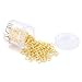 BEADNOVA 300pcs 6mm 22K Gold Plated Brass Round Open Jump Ring with Plastic Acrylic Jar Container For Jewelry Making