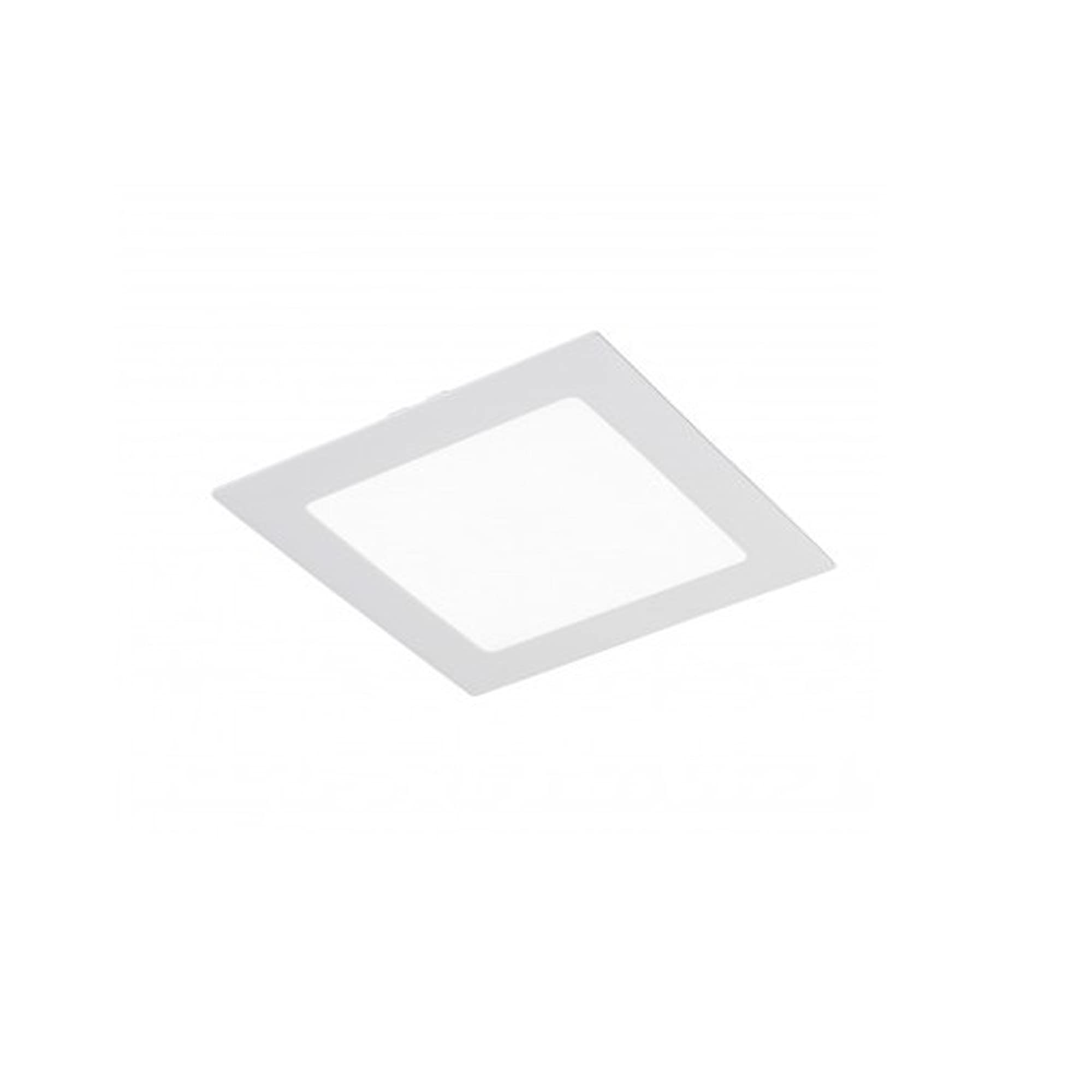 Wonderlamp W-E000047 - Square white extra flat LED downlight, 18W LED lighting (1450 lm), 6000K (cold light). Recessed ceiling lamp. Minimum consumption., aluminum