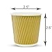 4 ounce Rippled Paper Hot Coffee Cup for Espresso, Nespresso, Lavazza, Sampling Cup 50 Pack