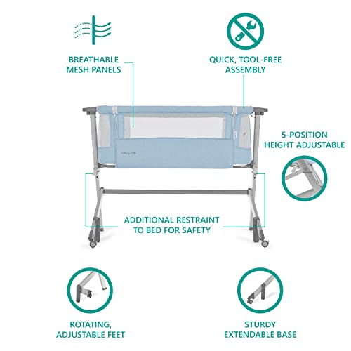 Dream On Me Skylar and Beside Sleeper in Blue, Lightweight and