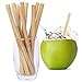 Set of 10 Bamboo Straws by BeeGreeny – 8 Inches Natural Reusable Drinking Straw - With Cleaning Brush & Storage Pouch – Eco-friendly Replacement for Plastic Ones