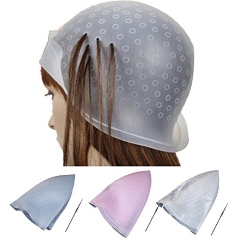 Binmer(TM) Professional Salon Reusable Hair Colouring Hair Highlighting Dye Cap Hat Hook Frosting Tipping (Blue)
