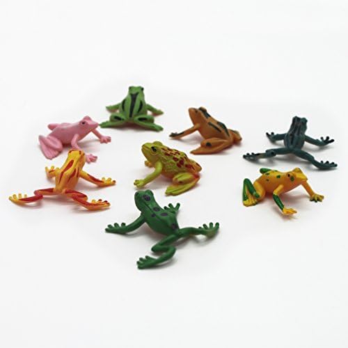 MICHLEY 25pcs 0.9 in Plastic Frogs Toy Mini