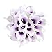Veryhome 20pcs Lifelike Artificial Calla Lily Flowers Purple for DIY Bridal Wedding Bouquet Centerpieces Home Decor (Purple White)