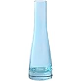 Hand-Made Blown Art Bud Glass Vase Clear Flower Bud Vase Single Stem Vases Decorative Glass Vase Bottles Centerpiece for Wedding Party Home and Office Décor(Blue)