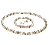 PearlsOnly - White 6-7mm Freshwater Cultured Pearl Set-16 in Chocker length