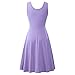 Herou Women Summer Beach Casual Flared Midi Tank Dress (Medium, Lavender)