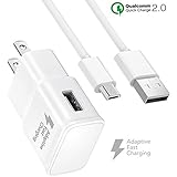 Samsung Galaxy S7 Fast Wall Charger with Micro Cable Galaxy J7, Galaxy S6, Galaxy S7 Edge, Note 5, S6 Active, by Ixir - Compatible with Samsung Products (Fast Wall Charger + 1 Micro USB Cable USB 2.0