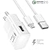 Ixir Adaptive Fast Charger Kit for Samsung Galaxy S7, Edge, J7, S6, Edge, Note 5, Note 4, Sony, HTC, Honor Lite 10, Moto G5, and More, Wall Charger and 4 Feet Micro-USB Cable, White