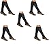 Bcurb Graduated Compression Copper Socks (5 Pair) Below Knee Calves High Support Recovery Stockings Aid Blood Circulation Relieves Feet Foot Calf Ankle Pain and Aches (Black, Large/X-Large)