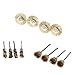SHINA 45 PC Brass Wire Wheel Brushes for Accessories Rotary Tools Polish Clean