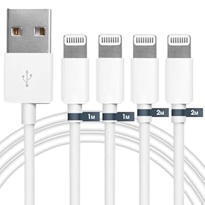 【正規MFi認証品】i-Phone 充電ケーブル ライトニングケーブル 純正品質【1M/2M 各２本】