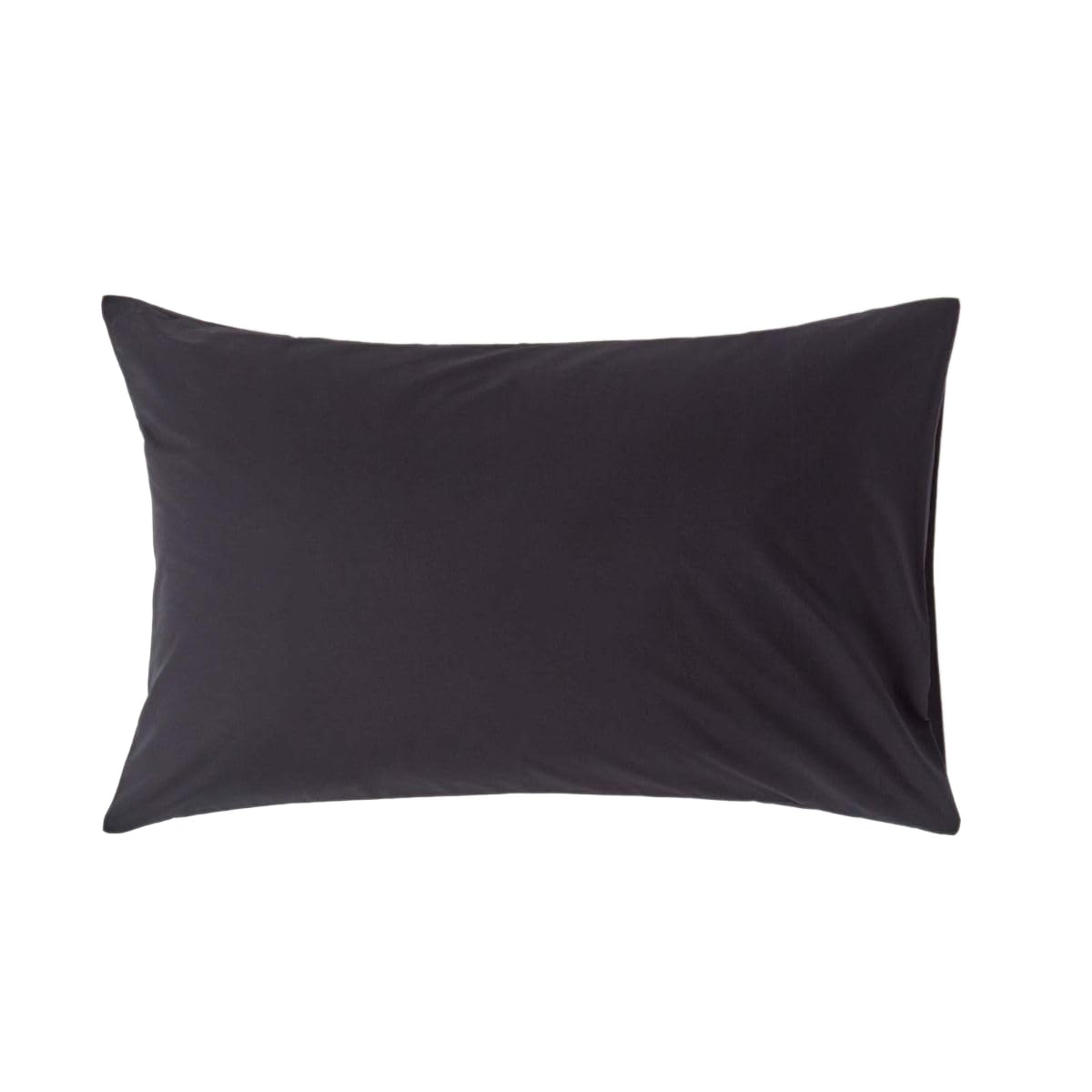 HOMESCAPES Black Pure Egyptian Cotton Pillowcase Standard Size 200 TC 400 Thread Count Percale Equivalent Housewife Pillow Case