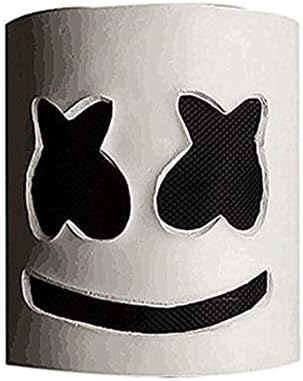 advancethy Music Festival Helmets Marshmello DJ Mask Novelty Cosplay Costume Party Mask Rubber Latex Ultra Cool Full Head Masks for Halloween Costume Party Masquerade Night Club Bar