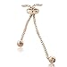 Hoops & Loops Rose Gold Flashed Sterling Silver Bead Adjustable Pull String Bracelet
