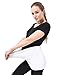 Maternity Belly Band Seamless Support Bands for Pregnancy Women 2 Pack White Black S