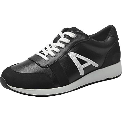 Aukusor Women's Wide Width Athletic Sneakers - Non-Slip Outdoor Platform Casual Lace up Running Walking Shoes Sneakers. ... (180501,Black,Size10)