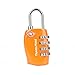 TravelMore 10 Pack TSA Approved Travel Combination Cable Luggage Locks for Suitcases - Orange