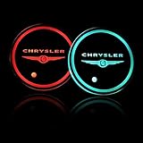 monochef Auto Sport 2PCS LED Cup Holder Mat Pad Coaster with USB Rechargeable Interior Decoration Light fit Chrysler Accessory
