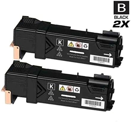 AZ Compatible Toner Cartridge Replacement for Xerox Phaser 6500, 106R01597 use in Xerox Phaser 6500, Xerox WorkCentre 6505 (Black, 2-Pack)