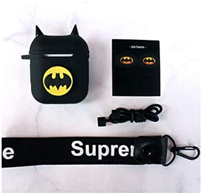 Jielongtongxun Airpods Earphone Set, Batman Devil Corner Protector airpods2 Anti-Lost Anti-Fall Set, a Variety of Patterns Available Waterproof (Style : A2)