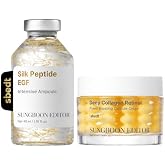 SUNGBOON EDITOR Glass Skin Firm-Looking Duo Set, Deep Collagen Silk Peptide Ampoule + Retinol Capsule Cream, Korean Skincare, Gift Set for Women
