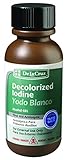 De La Cruz Decolorized Iodine First Aid Antiseptic, Made in USA 1 FL. OZ.